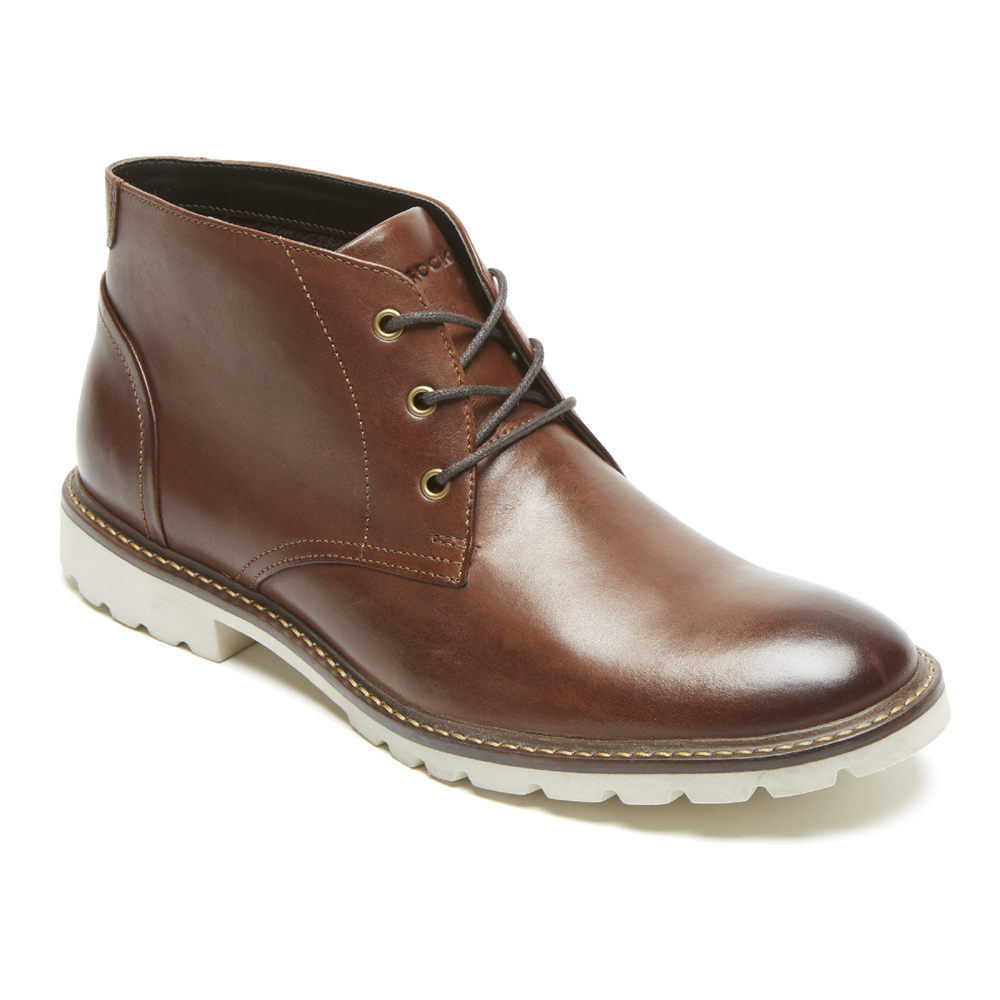 Botas Rockport Hombre Mexico - Sharp & Ready Chukka Marrom - PUVTJ0784